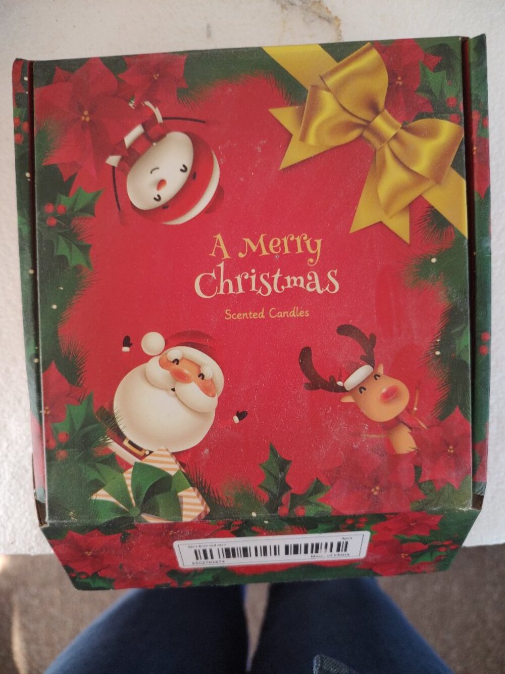 A Merry Christmas scented candles set of four